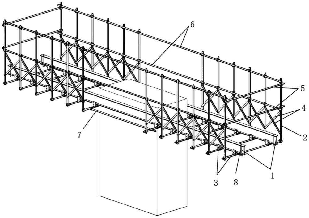 一种大悬臂盖梁伸缩式全封闭防护装置